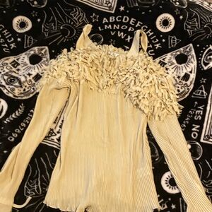 Tan Ruffled Fashion Top